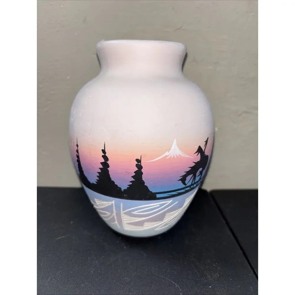 Grace Navajo Signed Vtg Vase Pottery Native American 7